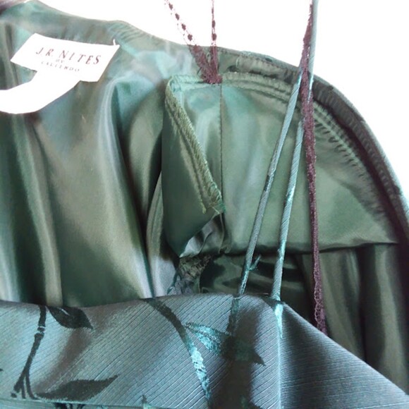 JR Nites by Caliendo 2 pc dress women Plus 14 Green Leaf  Bolero - Picture 9 of 11